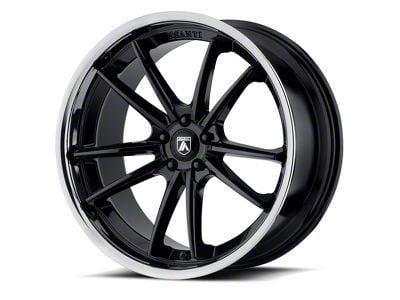 Asanti Sigma Gloss Black with Chrome Lip Wheel; Rear Only; 20x10.5 (10-15 Camaro)