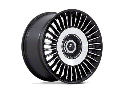 Asanti Tiara Satin Black with Bright Machined Face Wheel; 22x9; 35mm Offset (10-15 Camaro, Excluding ZL1)