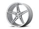 Asanti Alpha 5 Brushed Silver Wheel; Rear Only; 20x10.5 (11-23 RWD Charger, Excluding Widebody)