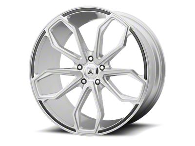 Asanti Athena Brushed Silver Wheel; Rear Only; 20x10; 25mm Offset (11-23 RWD Charger, Excluding Widebody)