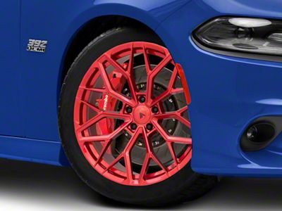 Asanti Mogul Candy Red Wheel; 20x9.5; 15mm Offset (11-23 RWD Charger, Excluding Widebody)