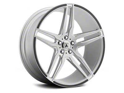Asanti Orion Brushed Silver with Carbon Fiber Insert Wheel; 20x9; 15mm Offset (11-23 RWD Charger, Excluding Widebody)
