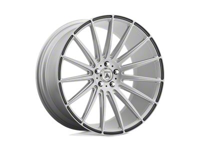 Asanti Polaris Brushed Silver with Carbon Fiber Insert Wheel; 19x8.5; 38mm Offset (99-04 Mustang GT, V6)