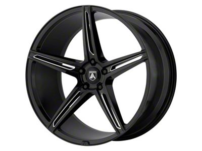 Asanti Alpha 5 Gloss Black Milled Wheel; 20x8.5; 38mm Offset (16-24 Camaro)