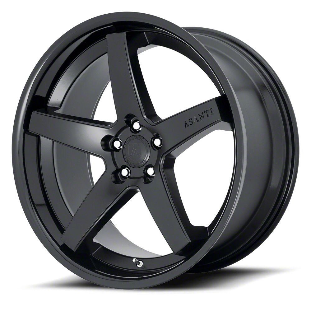 209 Color Rim Asanti Camaro Regal Satin Black with Gloss Black Lip Wheel; 20x9; 35mm ...