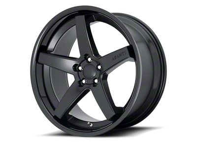 Asanti Regal Satin Black with Gloss Black Lip Wheel; Rear Only; 20x10.5 (16-24 Camaro)
