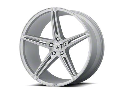 Asanti Alpha 5 Brushed Silver Wheel; Rear Only; 20x10.5; 20mm Offset (08-23 RWD Challenger, Excluding Widebody)