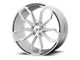 Asanti Athena Brushed Silver Wheel; Rear Only; 20x10 (08-23 RWD Challenger, Excluding Widebody)