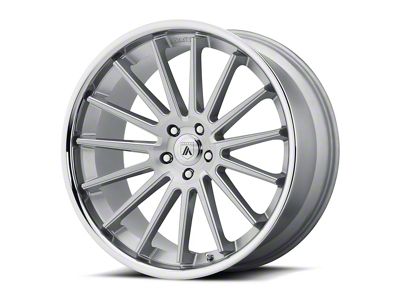 Asanti Beta Brushed Silver with Chrome Lip Wheel; Rear Only; 20x10.5; 20mm Offset (08-23 RWD Challenger, Excluding SRT Demon)