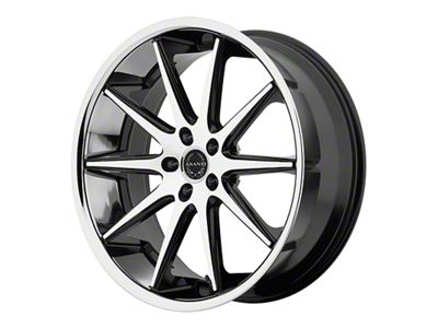 Asanti Capella Gloss Black Machined Wheel; Rear Only; 22x10; 20mm Offset (08-23 RWD Challenger, Excluding SRT Demon)