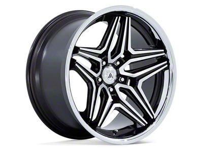 Asanti Duke Gloss Black Machined Wheel; 22x9; 15mm Offset (08-23 RWD Challenger, Excluding Widebody)