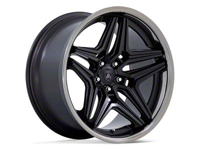 Asanti Duke Satin Black with DDT Lip Wheel; Rear Only; 22x10.5 (08-23 RWD Challenger, Excluding Widebody)