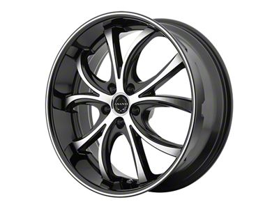 Asanti Elektra Black Machined Wheel; Rear Only; 22x10 (08-23 RWD Challenger, Excluding SRT Demon)