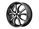 Asanti Elektra Black Machined Wheel; Rear Only; 22x10 (08-23 RWD Challenger, Excluding SRT Demon)