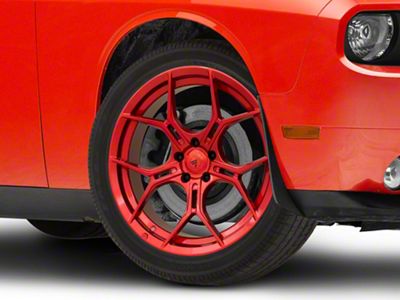 Asanti Monarch Candy Red Wheel; 22x9; 15mm Offset (08-23 RWD Challenger, Excluding Widebody)