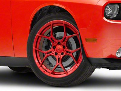 Asanti Monarch Candy Red Wheel; 22x9 (08-23 RWD Challenger, Excluding Widebody)