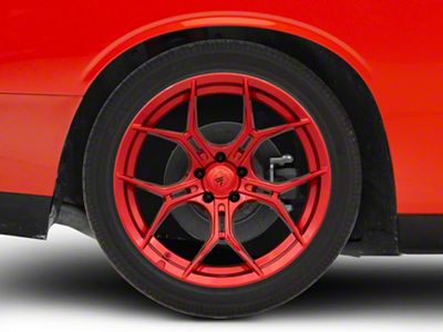 Asanti Monarch Candy Red Wheel; Rear Only; 22x10.5 (08-23 RWD Challenger, Excluding Widebody)