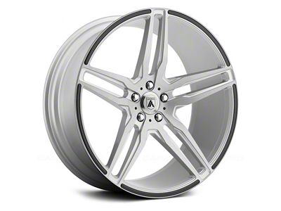 Asanti Orion Brushed Silver with Carbon Fiber Insert Wheel; 22x9 (08-23 RWD Challenger, Excluding Widebody)