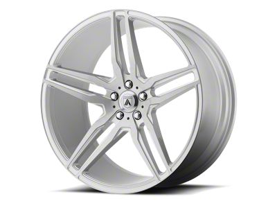 Asanti Orion Brushed Silver with Carbon Fiber Insert Wheel; Rear Only; 22x10.5; 25mm Offset (08-23 RWD Challenger, Excluding Widebody)