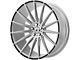 Asanti Polaris Brushed Silver with Carbon Fiber Insert Wheel; Rear Only; 22x10.5 (08-23 RWD Challenger, Excluding Widebody)