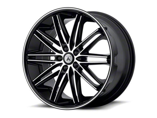 Asanti Pollux Gloss Black Machined Wheel; 22x9 (08-23 RWD Challenger)