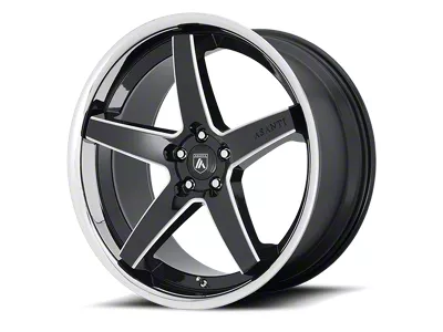 Asanti Regal Gloss Black Milled Wheel; Rear Only; 22x10.5 (08-23 RWD Challenger, Excluding SRT Demon)
