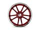 Asanti Sigma Candy Red with Chrome Lip Wheel; Rear Only; 20x10.5 (08-23 RWD Challenger, Excluding Widebody)