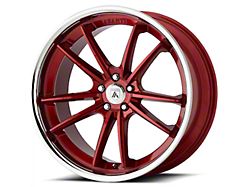 Asanti Sigma Candy Red with Chrome Lip Wheel; Rear Only; 22x10.5 (08-23 RWD Challenger, Excluding Widebody)