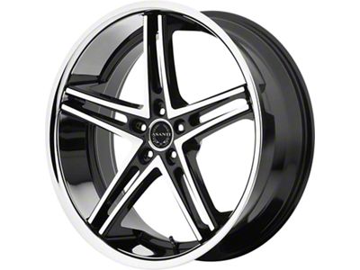 Asanti ABL-7 Machined Face with Stainless Steel Lip Wheel; 22x9; 15mm Offset (11-23 RWD Charger, Excluding Widebody)