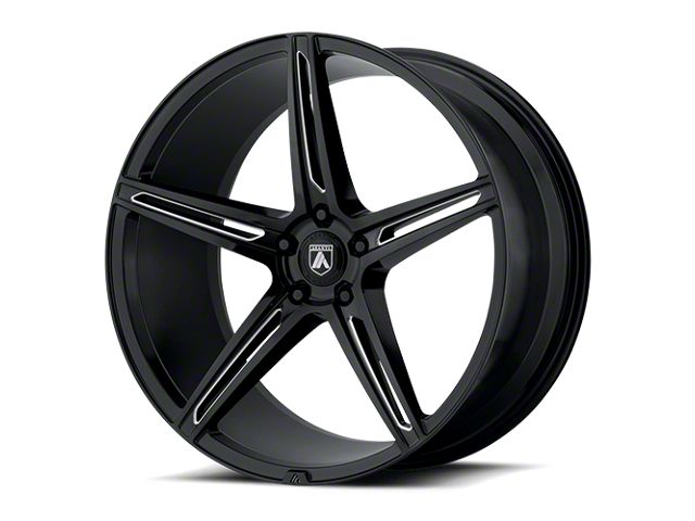 Asanti Alpha 5 Gloss Black Milled Wheel; Rear Only; 22x10.5 (11-23 RWD Charger)