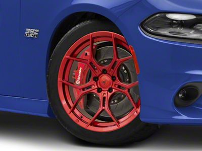 Asanti Monarch Candy Red Wheel; 22x9 (11-23 RWD Charger, Excluding Widebody)