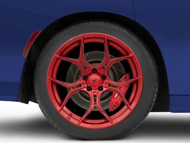 Asanti Monarch Candy Red Wheel; Rear Only; 22x10.5 (11-23 RWD Charger, Excluding Widebody)