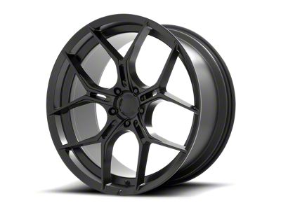 Asanti Monarch Satin Black Wheel; Rear Only; 22x10.5; 20mm Offset (11-23 RWD Charger, Excluding Widebody)