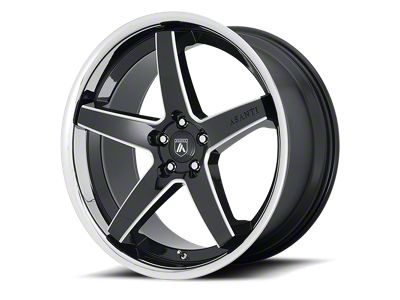 Asanti Regal Gloss Black Milled Wheel; Rear Only; 22x10.5; 25mm Offset (11-23 RWD Charger)