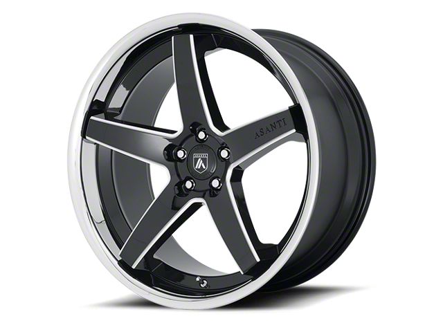 Asanti Regal Gloss Black Milled Wheel; Rear Only; 22x10.5 (11-23 RWD Charger)