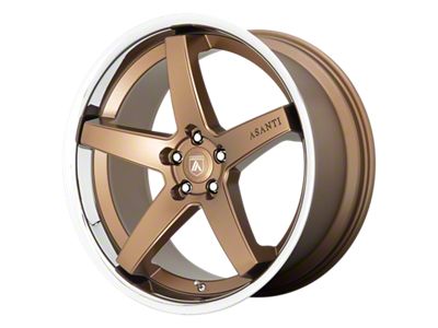 Asanti Regal Satin Bronze with Chrome Lip Wheel; 22x9; 15mm Offset (11-23 RWD Charger, Excluding Widebody)