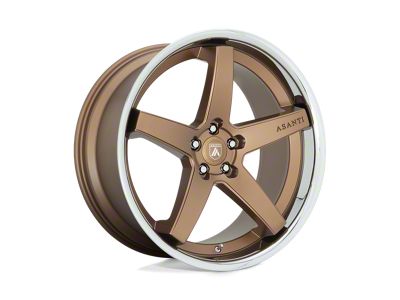 Asanti Regal Satin Bronze with Chrome Lip Wheel; Rear Only; 20x10.5; 20mm Offset (11-23 RWD Charger, Excluding Widebody)