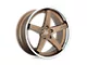 Asanti Regal Satin Bronze with Chrome Lip Wheel; Rear Only; 20x10.5 (11-23 RWD Charger, Excluding Widebody)