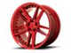 Asanti Reign Candy Red Wheel; 20x9 (11-23 RWD Charger, Excluding Widebody)