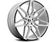 Asanti Sirius Brushed Silver with Carbon Fiber Insert Wheel; Rear Only; 22x10.5 (11-23 RWD Charger, Excluding Widebody)