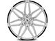 Asanti Sirius Brushed Silver with Carbon Fiber Insert Wheel; Rear Only; 22x10.5 (11-23 RWD Charger, Excluding Widebody)