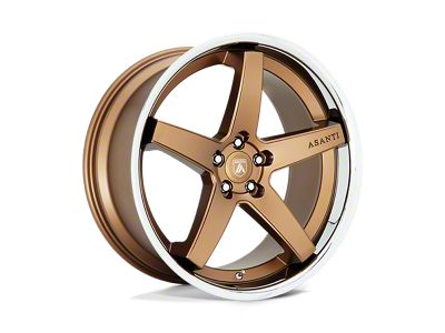 Asanti Regal Satin Bronze with Chrome Lip Wheel; Front Only; 20x9; 35mm Offset (20-25 Corvette C8 Stingray)