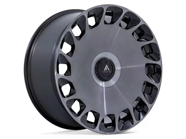 Asanti Aristocrat Gloss Black Machined with DDT Wheel; 22x9 (21-24 Mustang Mach-E)