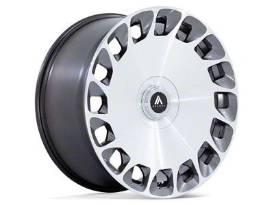 Asanti Aristocrat Gloss Platinum with Bright Machined Face Wheel; 22x9; 38mm Offset (21-25 Mustang Mach-E)
