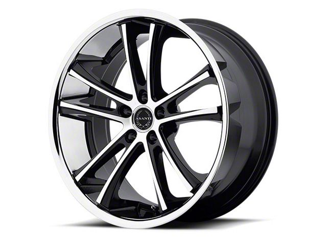 Asanti Pegasi Gloss Black Machined Wheel; 22x9 (21-24 Mustang Mach-E)