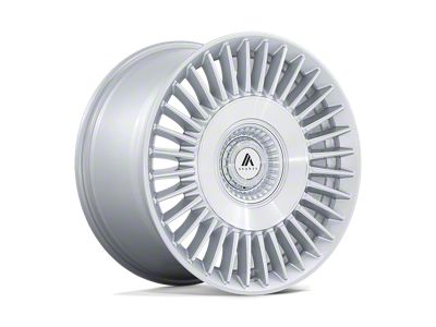 Asanti Tiara Gloss Silver with Bright Machined Face Wheel; 20x9; 45mm Offset (21-25 Mustang Mach-E)