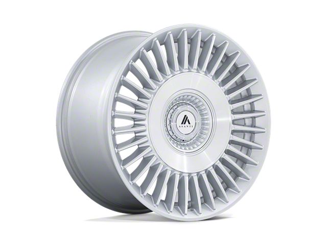 Asanti Tiara Gloss Silver with Bright Machined Face Wheel; 20x9 (21-24 Mustang Mach-E)