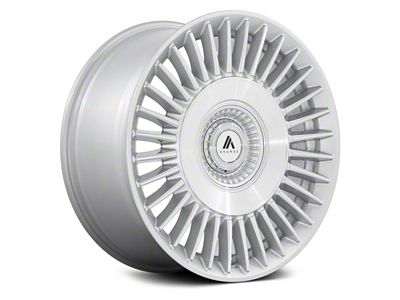 Asanti Tiara Gloss Silver with Bright Machined Face Wheel; 22x9; 38mm Offset (21-25 Mustang Mach-E)