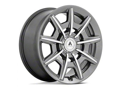 Asanti Esquire Gloss Anthracite Bright Machined Wheel; 22x9 (15-23 Mustang GT, EcoBoost, V6)
