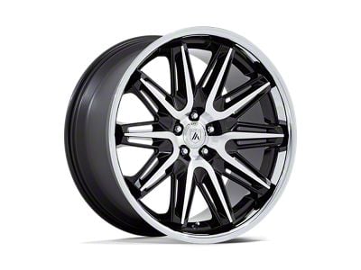 Asanti Imperator Gloss Black Machined with SS Lip Wheel; 20x9; 35mm Offset (24-25 Mustang)